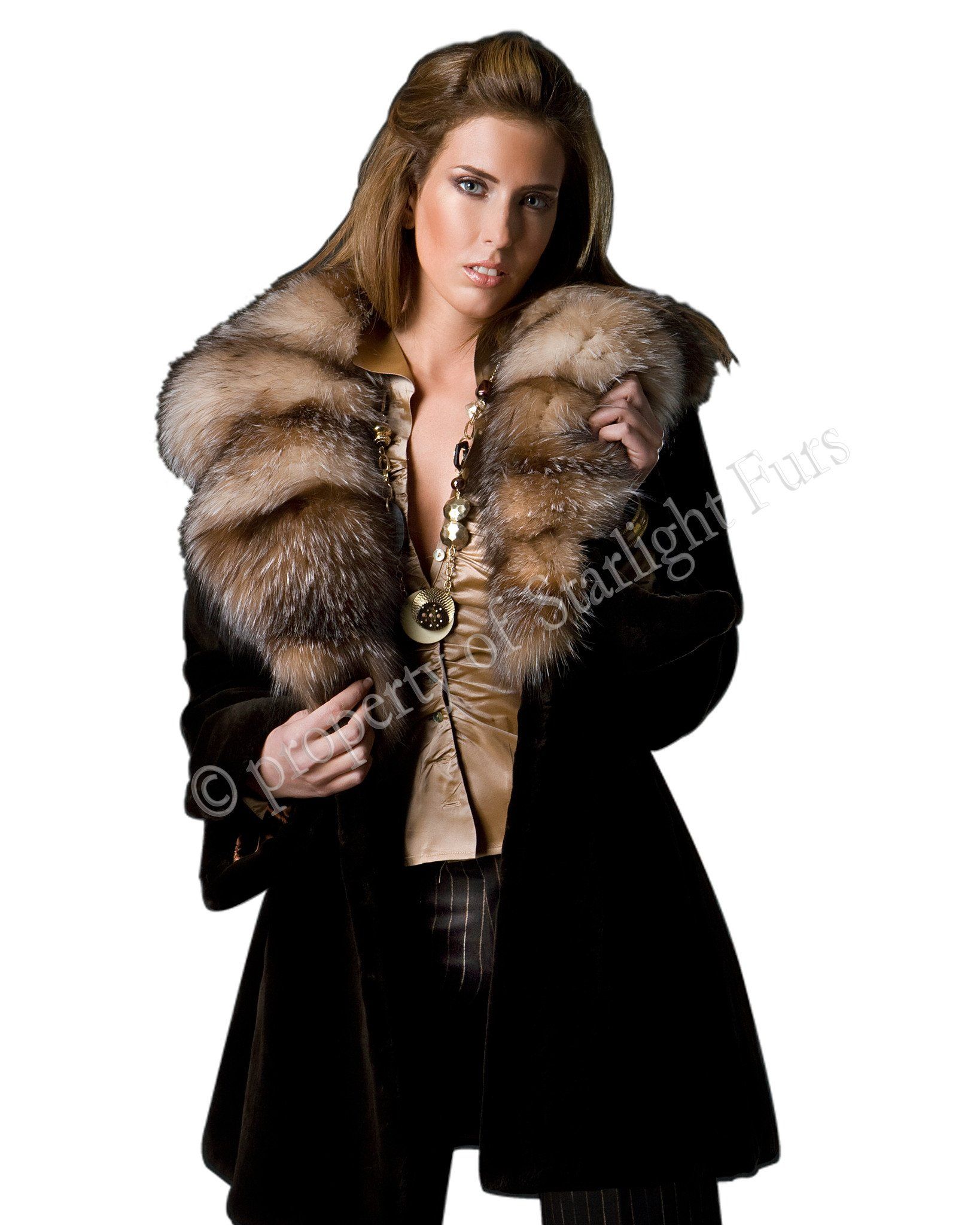 33 | Brown Sheared Beaver Coat Coats Starlight Furs 