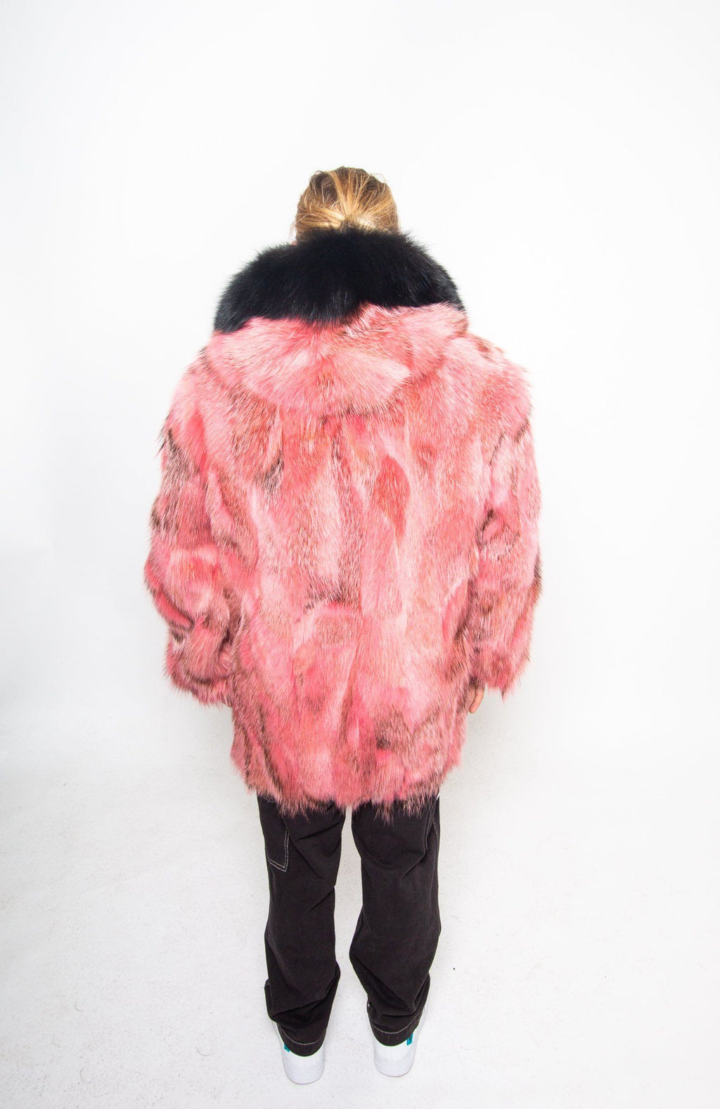 45 | Men's Coyote Jacket With Hood Trim Fox men's Starlight Furs 