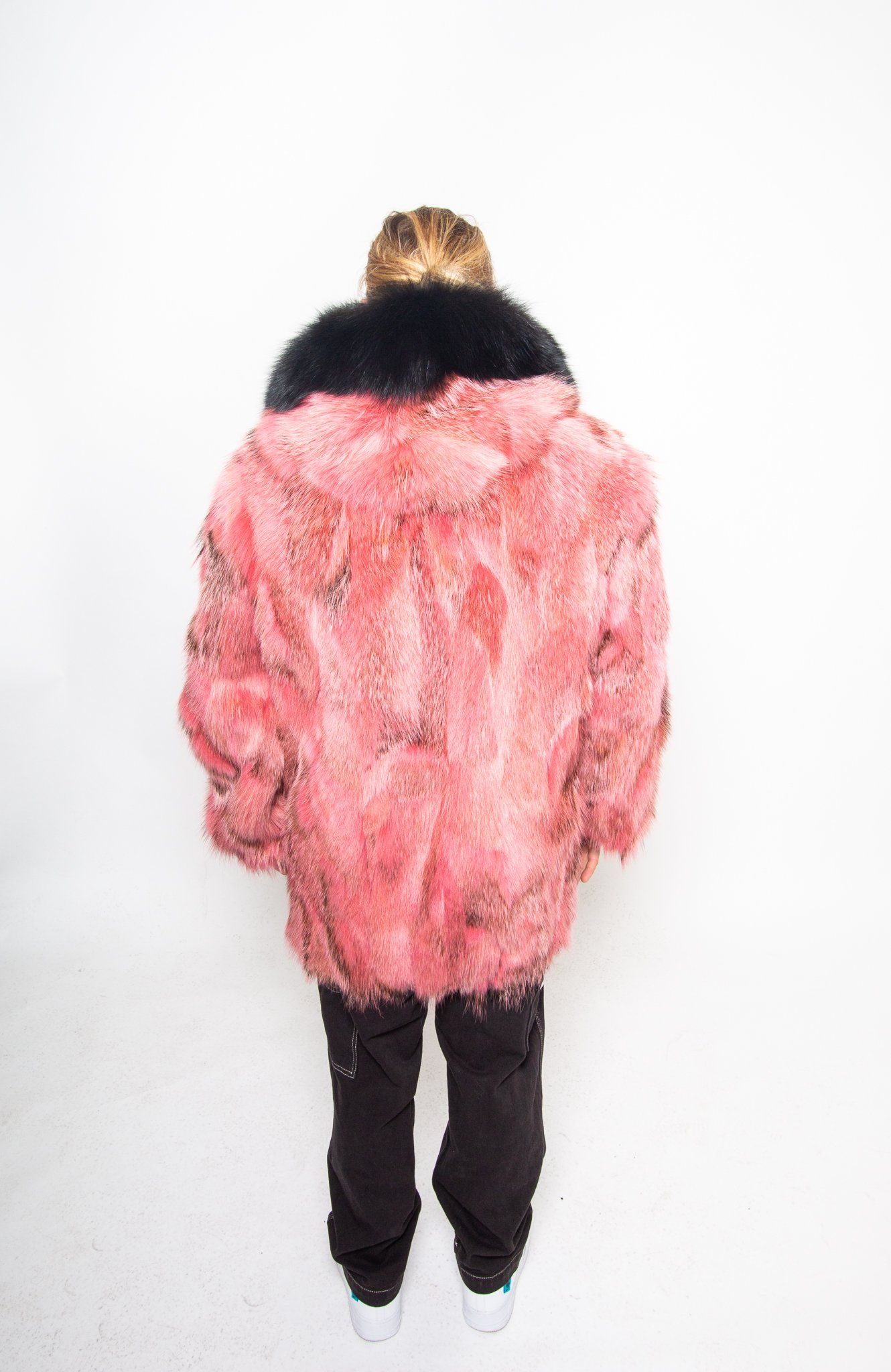 45 | Men's Coyote Jacket With Hood Trim Fox men's Starlight Furs 
