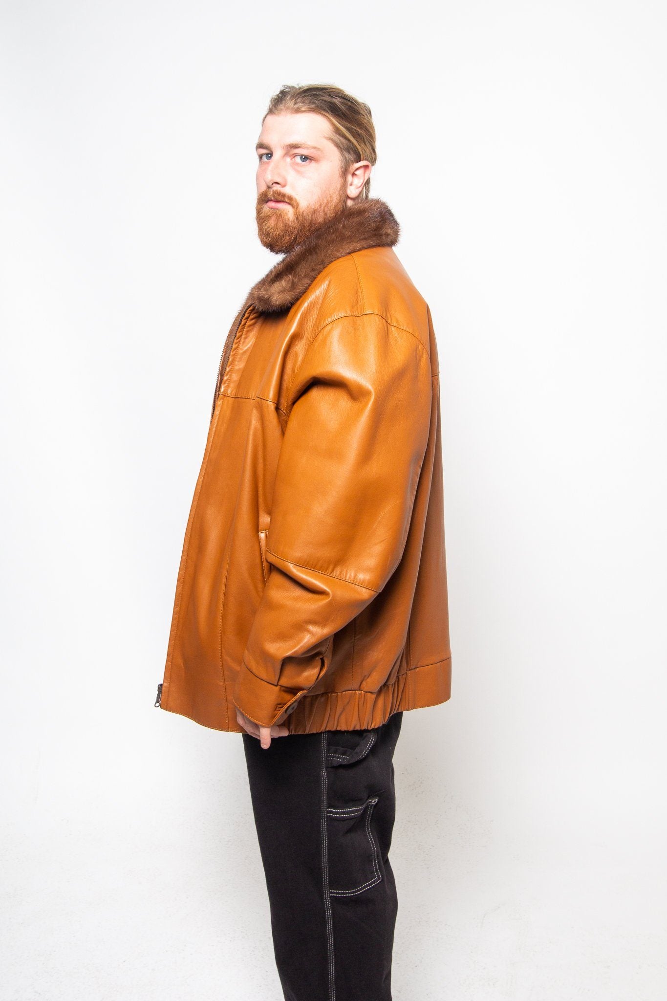 51 | Men's Reversible Mink Fur/ Leather Jacket men's Starlight Furs 