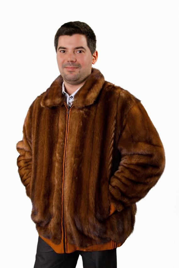 51 | Men's Reversible Mink Fur/ Leather Jacket men's Starlight Furs 