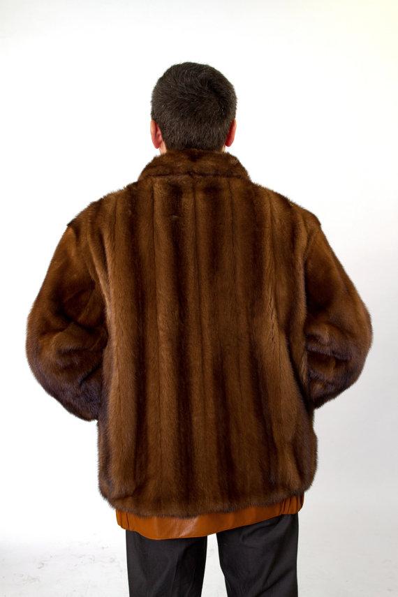 MEN'S REVERSIBLE DARK RANCH MINK FUR AND LEATHER BOMBER JACKET – The Real  Fur Deal