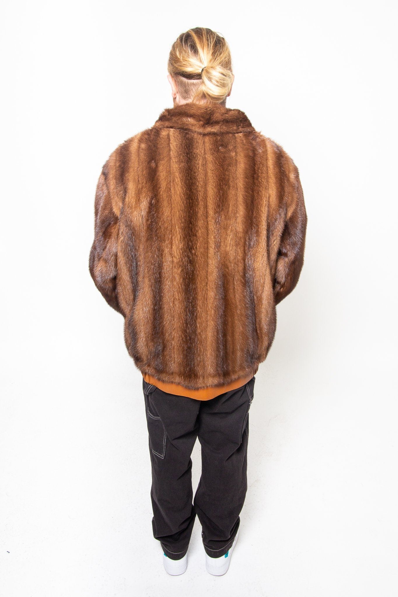 51 | Men's Reversible Mink Fur/ Leather Jacket men's Starlight Furs 