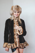 53 | Mink Jacket With Ruffled Mink Trim Jackets Starlight Furs 