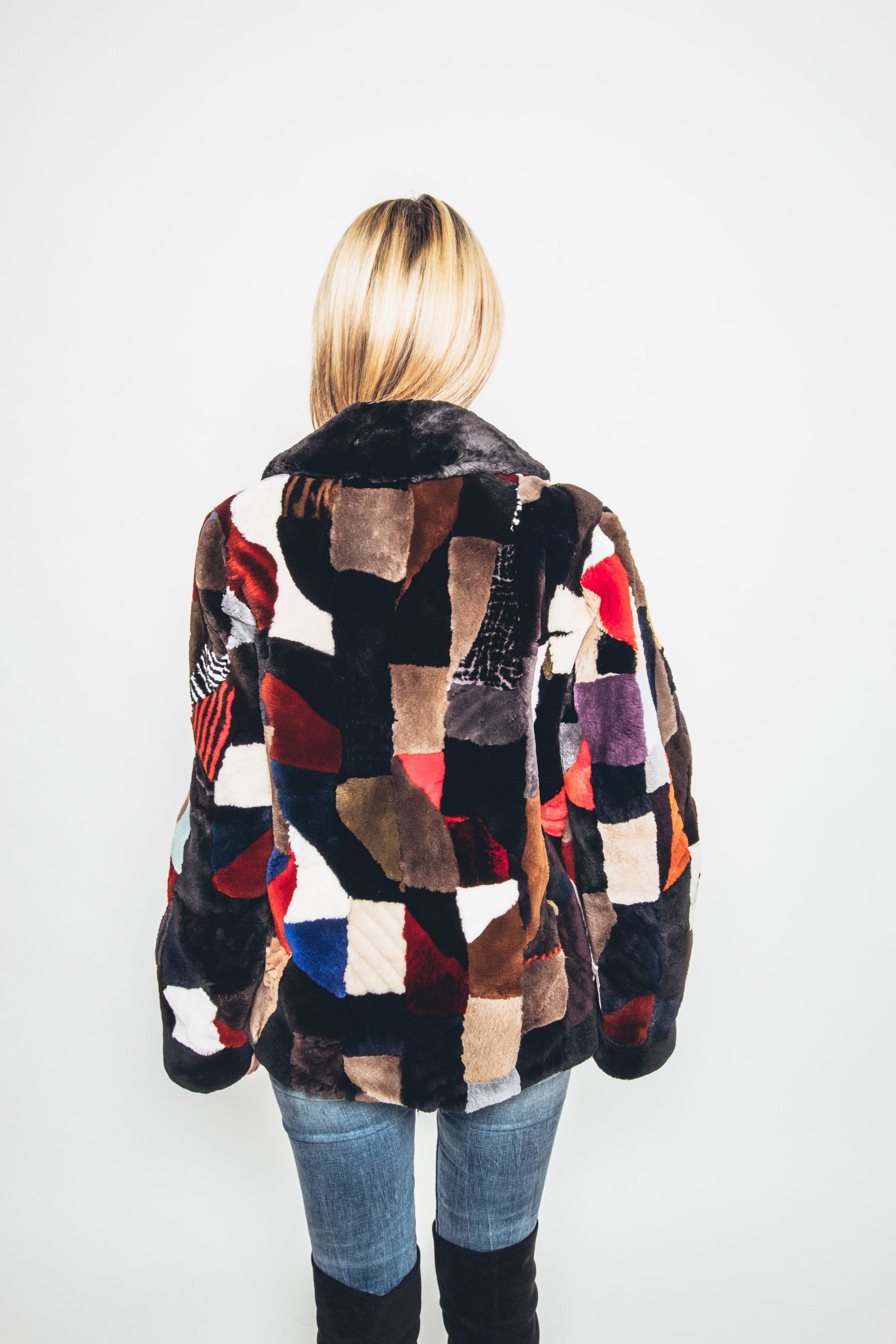 61 | Patchwork Sheared Beaver Jacket Jackets Starlight Furs 