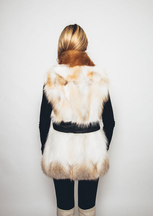 62 | Patchwork Fox Vest Vests Starlight Furs 