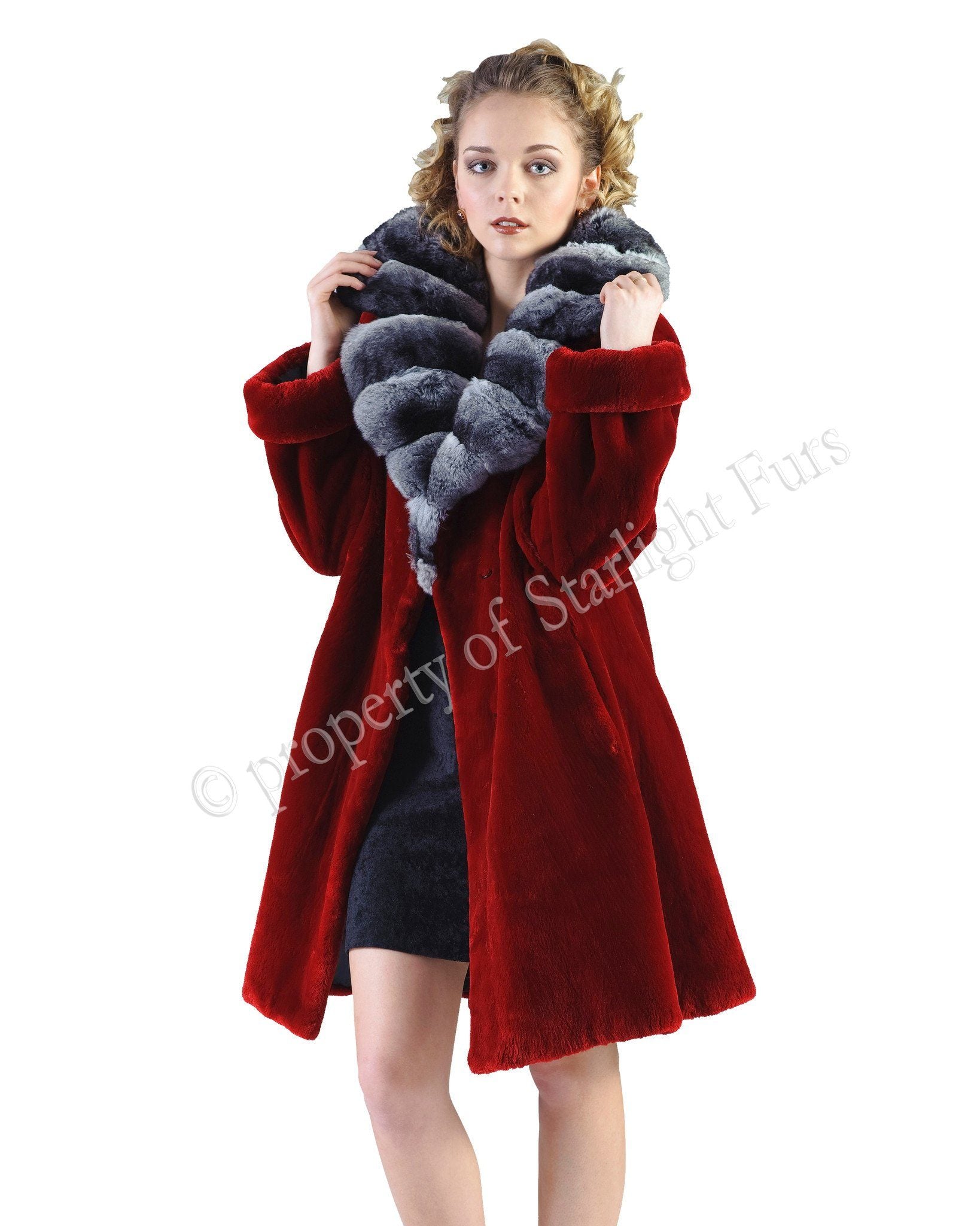 67 | Red Sheared Beaver Coat Coats Starlight Furs 