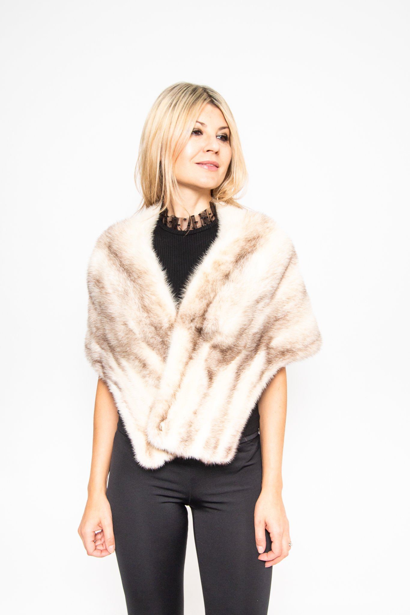 98 | Cross Mink Fur Stole Wrap Accessories Starlight Furs 