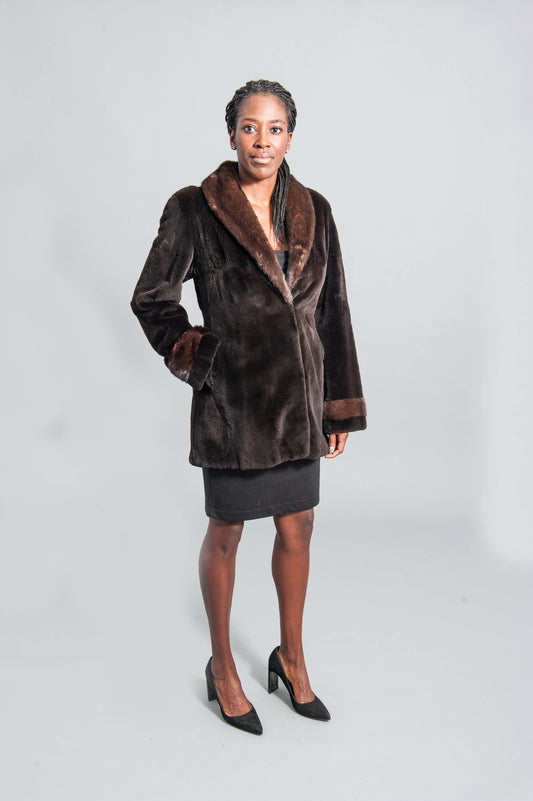 Brown Sheared Mink Coat Starlight Furs 