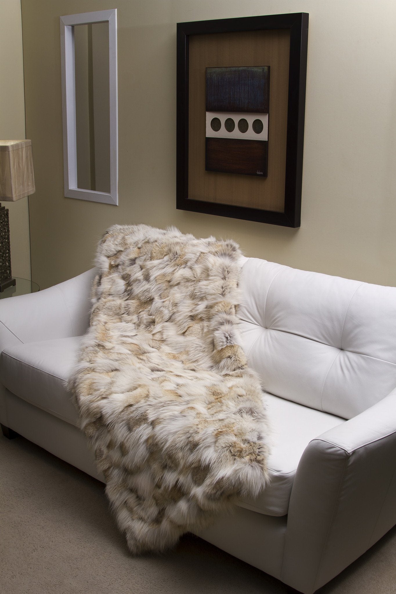 Coyote Fur Blanket Sections Blankets Starlight Furs 