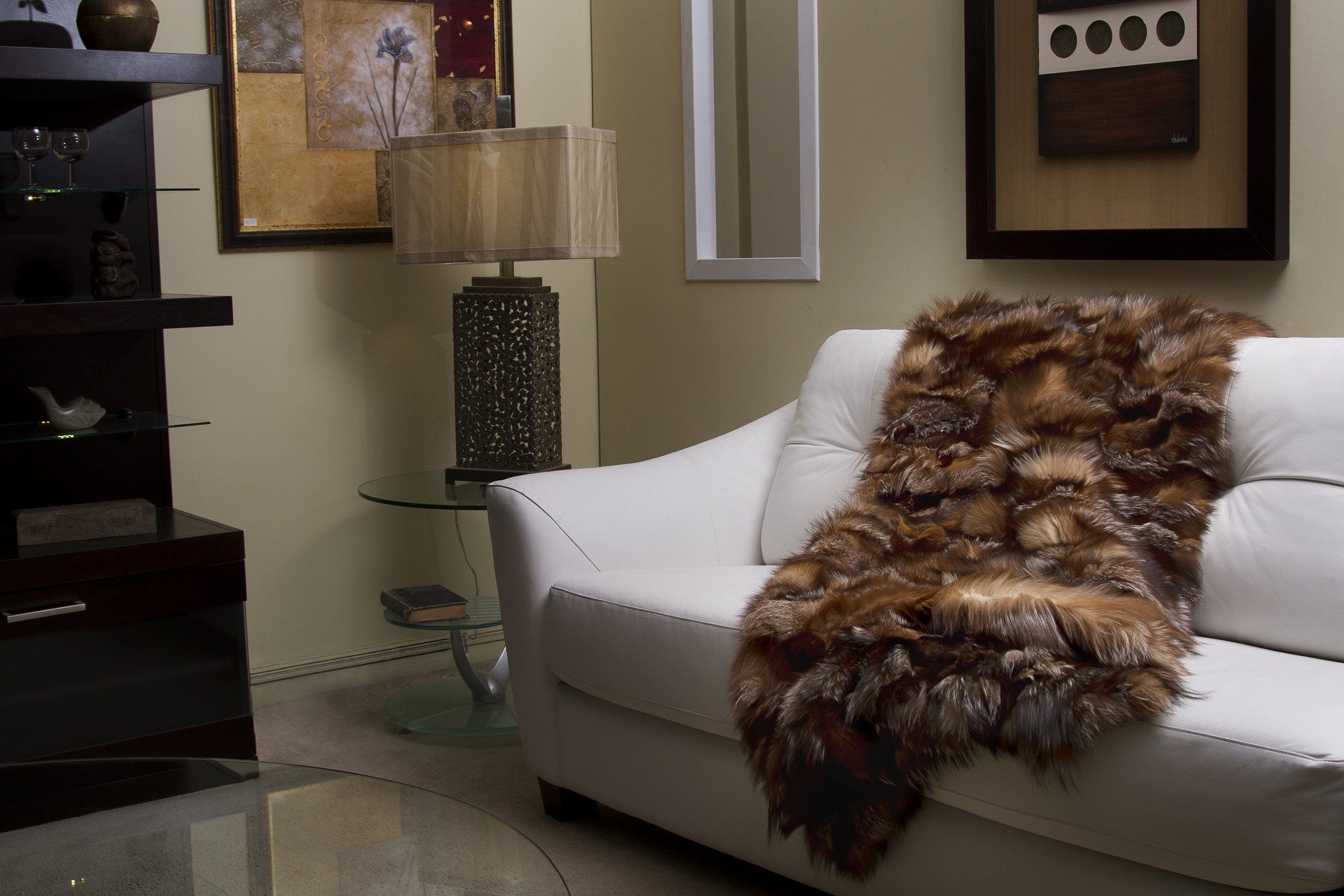 Crystal Fox Fur Blanket Sections Blankets Starlight Furs 