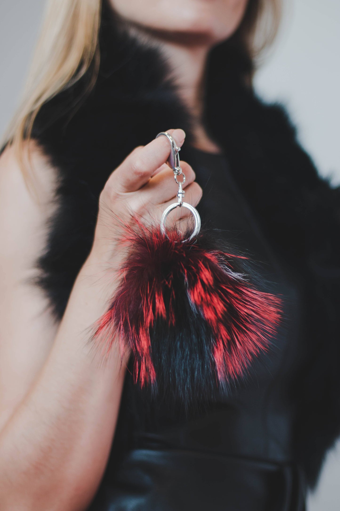 Fur Pompom Key Holder Accessories Starlight Furs 