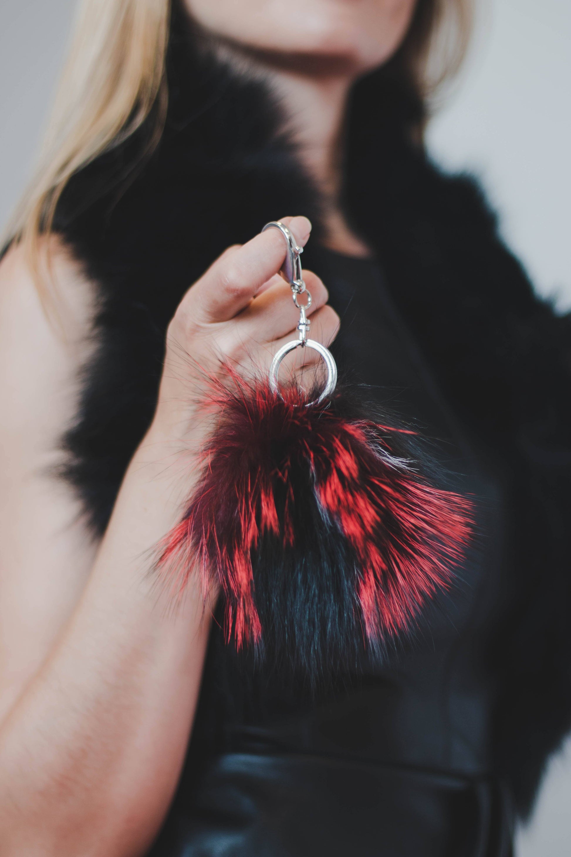 Fur Pompom Key Holder Accessories Starlight Furs 