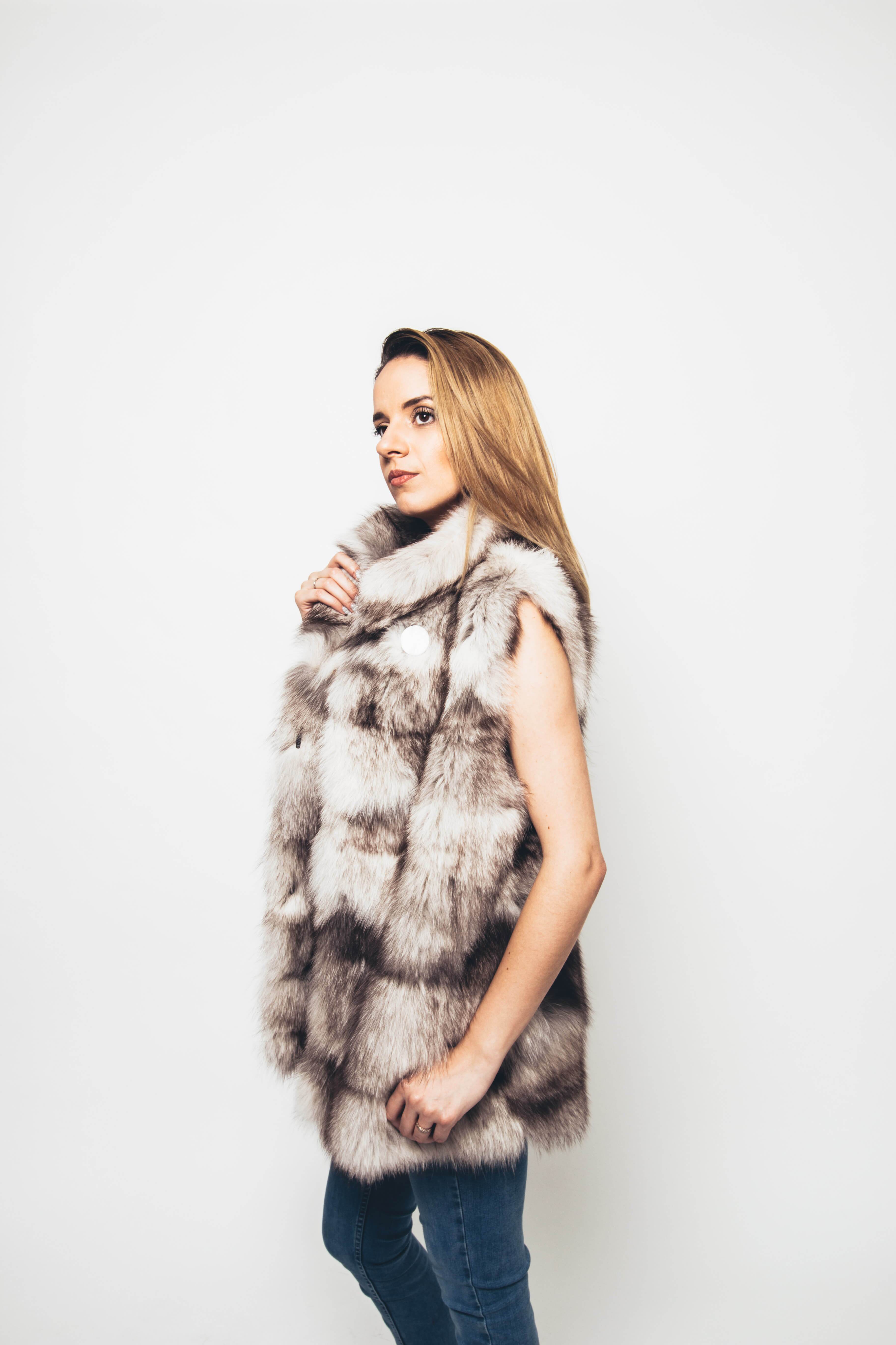Natural Fox Vest Vests Starlight Furs 