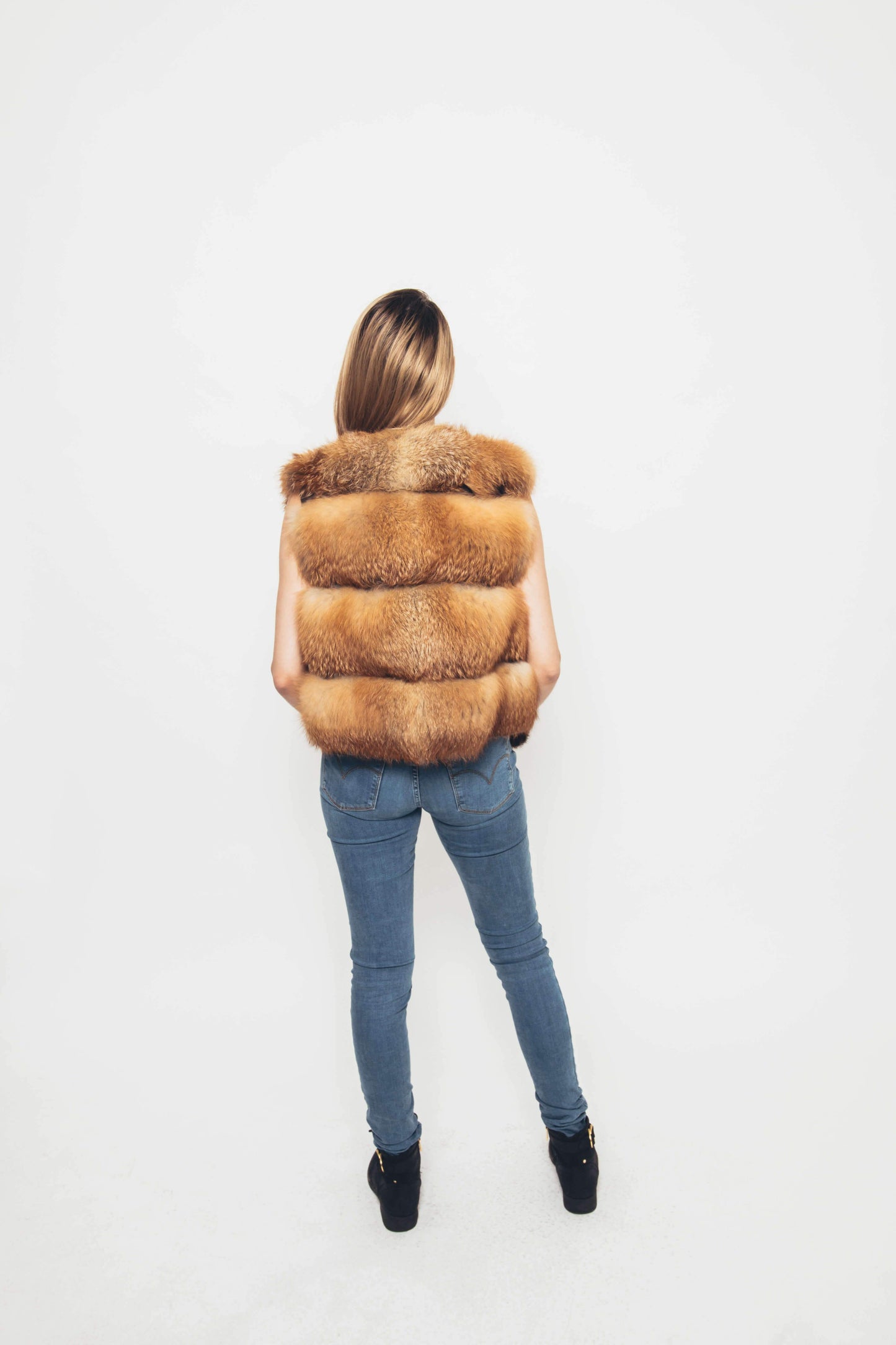 Natural Red Fox Vest Vests Starlight Furs 