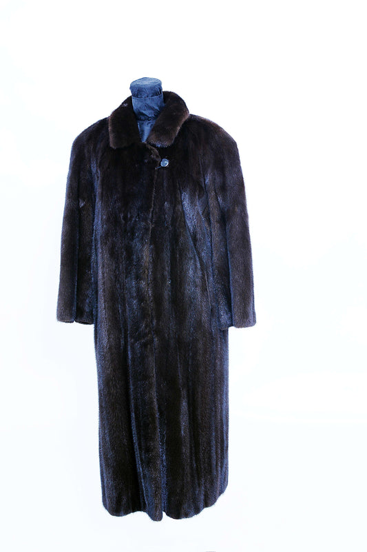 Pre-Loved Dark Brown Mink Fur Coat Starlight Furs 