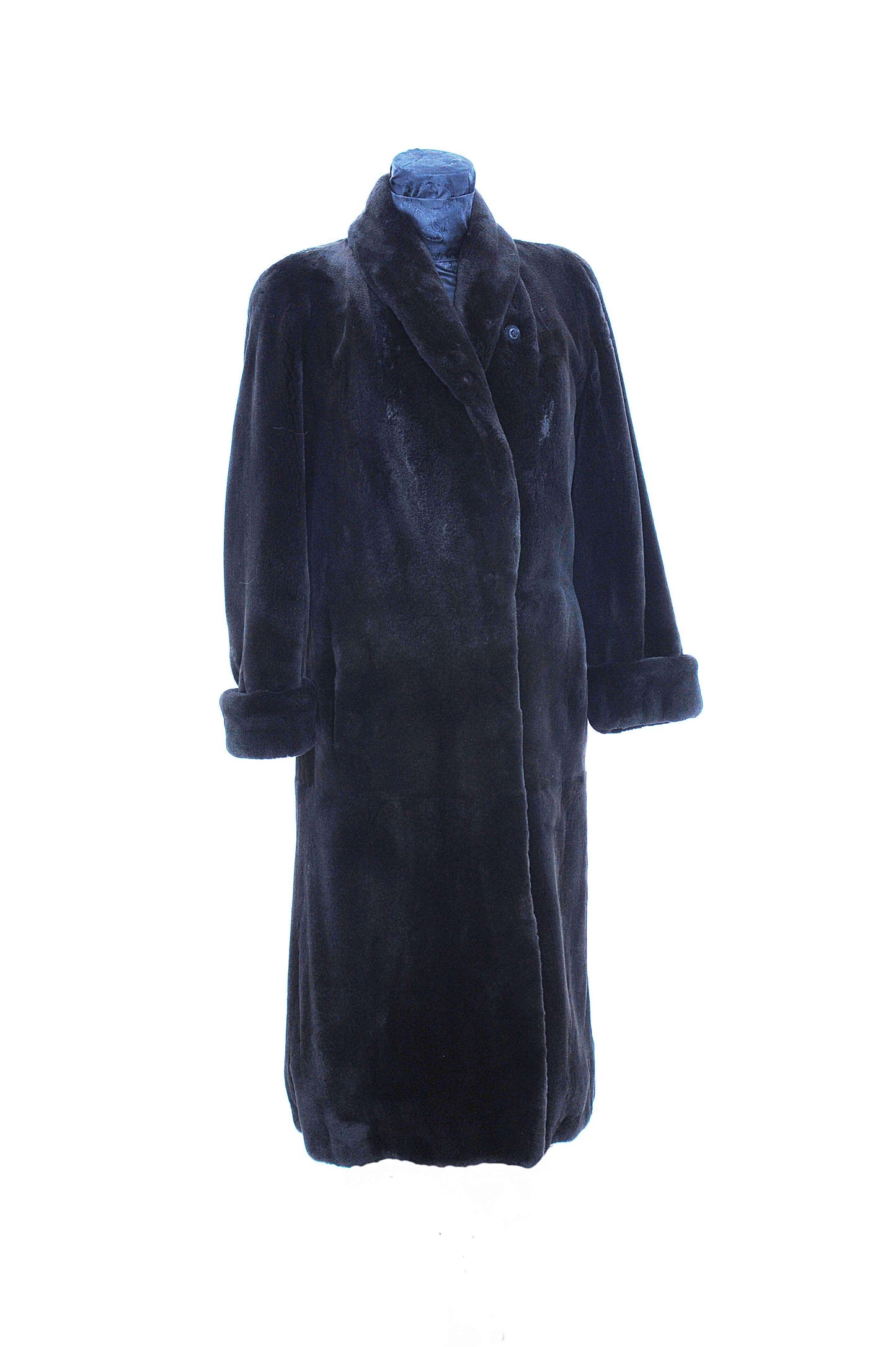Pre Owned Black Sheared Mink Fur Coat Starlight Furs 