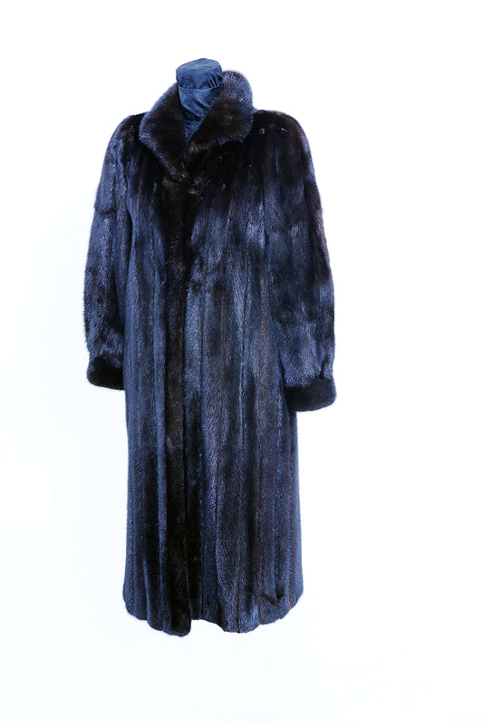 Pre-Owned Dark Mahogany Mink Coat Starlight Furs 