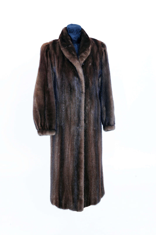 Pre Owned Mahogany Mink Male Fur Coat Starlight Furs 
