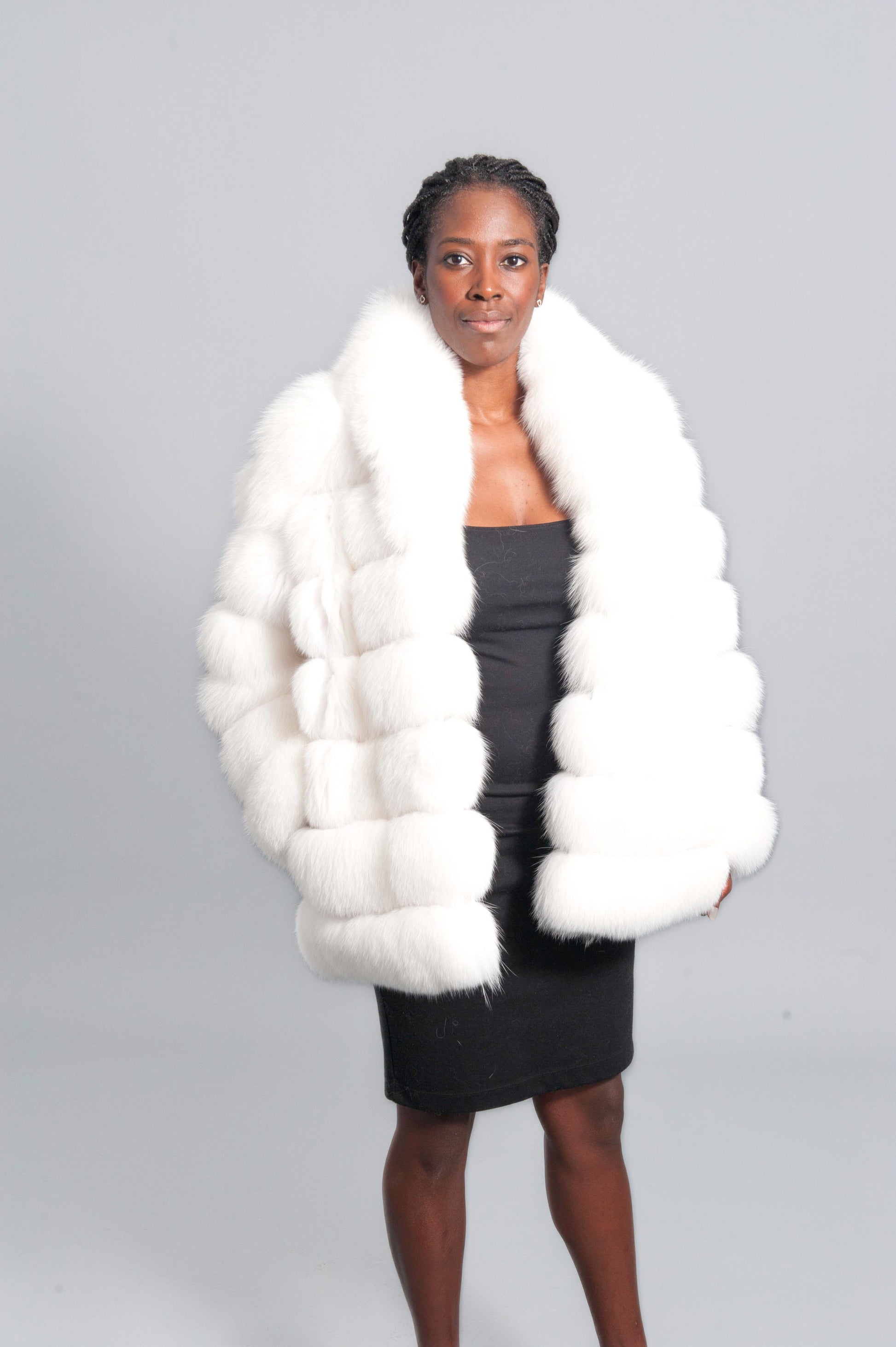 Puffer Fox Fur Jacket Puffer Starlight Furs Small White Fox Fur 
