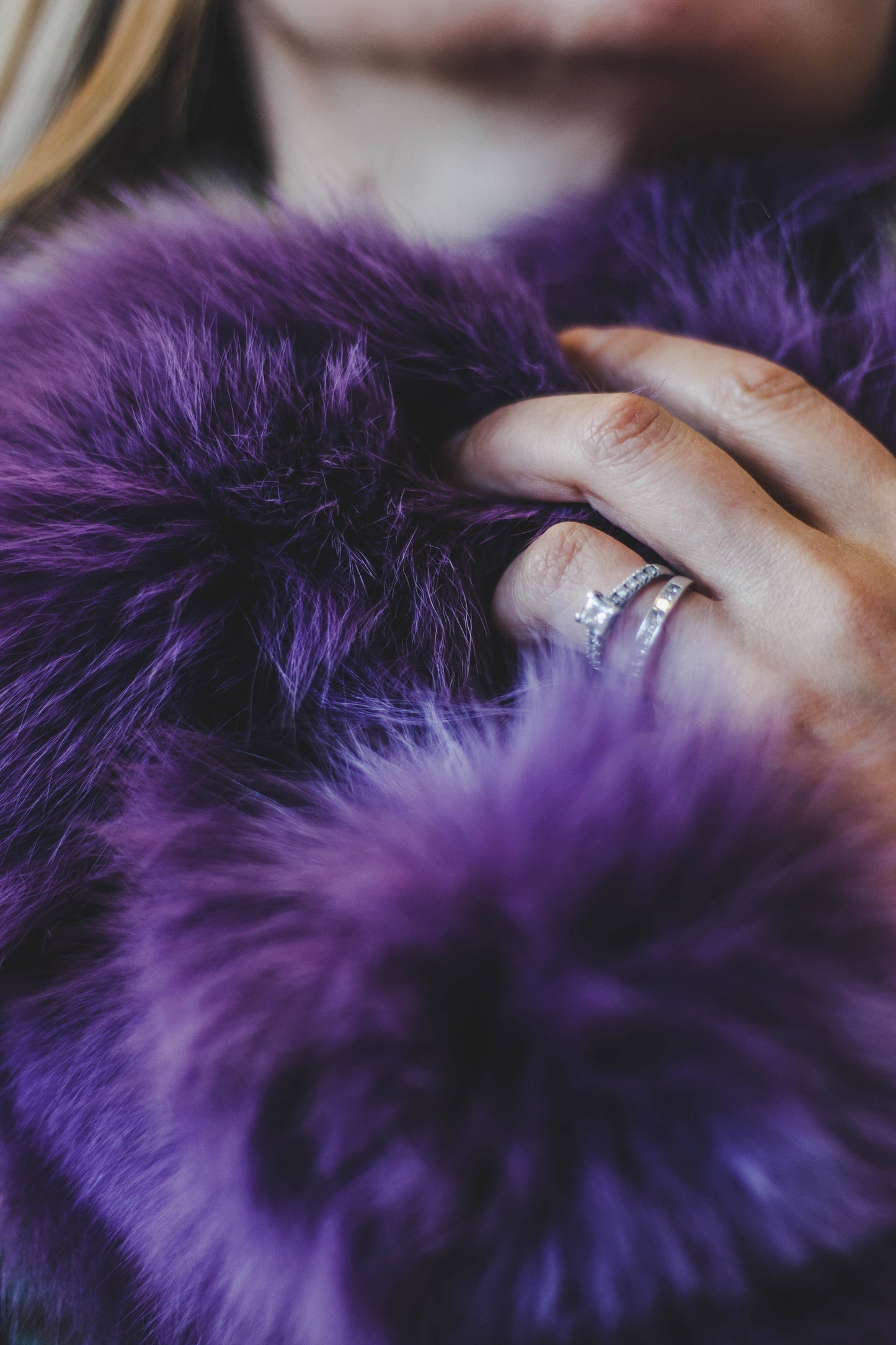 Purple Infinity Scarf Fox Accessories Starlight Furs 
