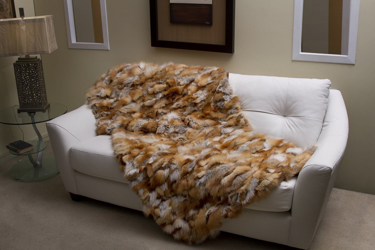 Red Fox Fur Blanket Sections Blankets Starlight Furs 