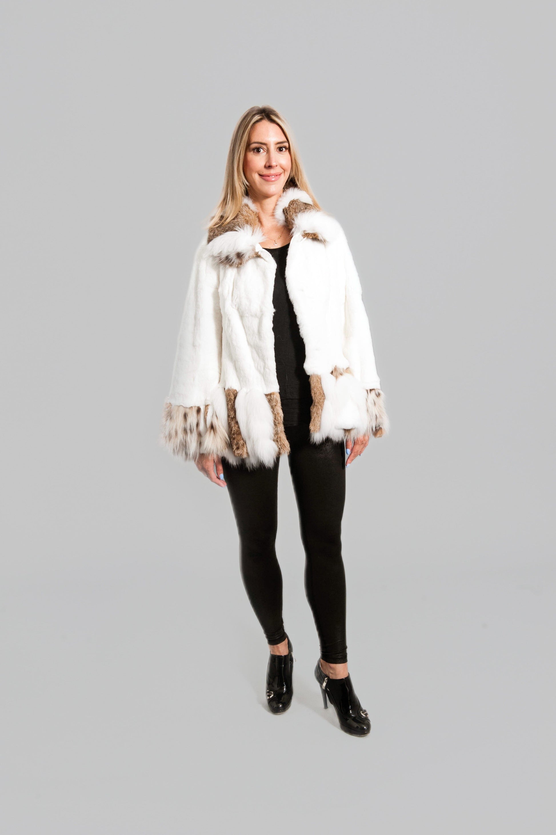Sheared Beaver Jacket with Canadian Lynx Trim - Only Sold in Canada Starlight Furs 