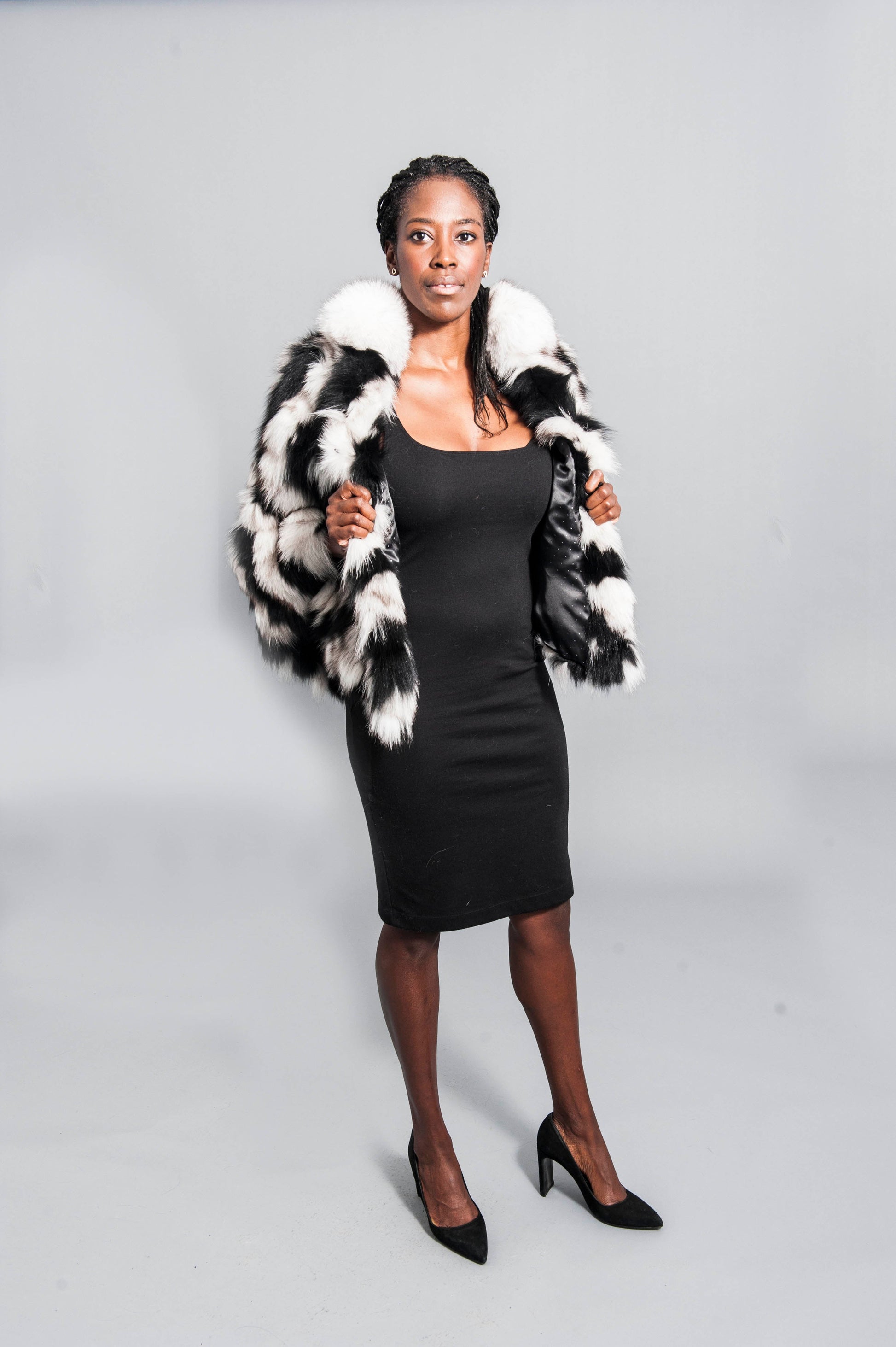 Short Two Tones Fox Cape Starlight Furs 