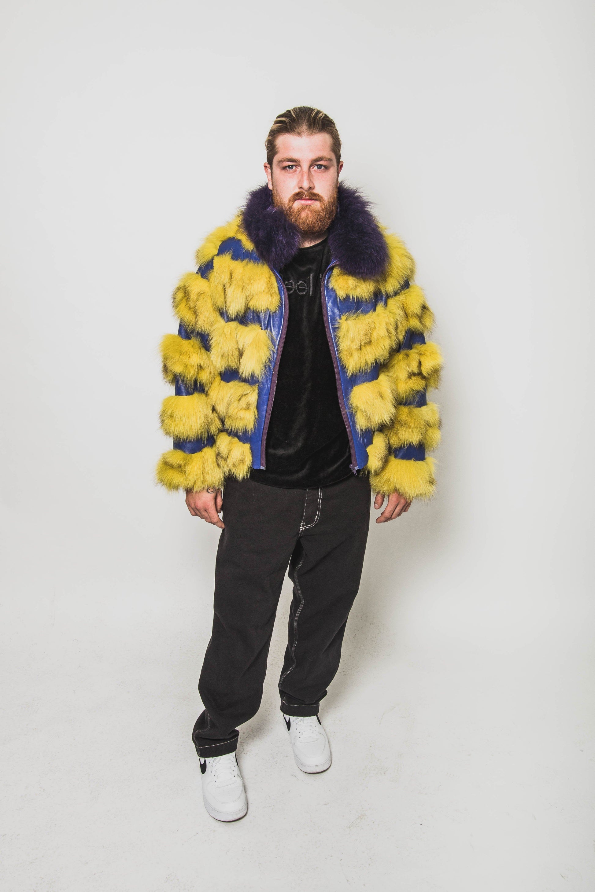 Short Bolero Jacket Fox and Leather Veste Boléro Court en