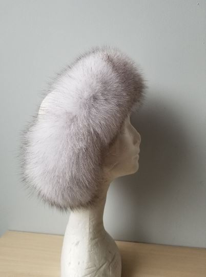 White fox fur headband or neck warmer Accessories Starlight Furs 