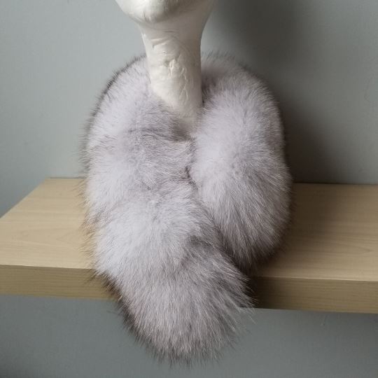 White fox fur headband or neck warmer Accessories Starlight Furs 